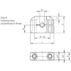 Kipp Mounting bracket aluminum Style B, for indexing plungers K0638.412